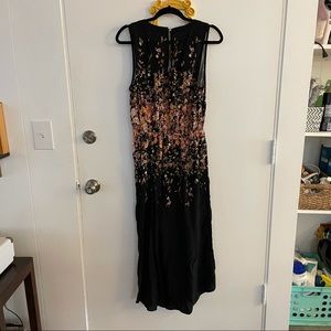 Black floral jumpsuit fall wide legged